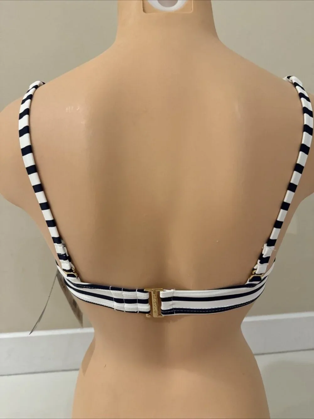 Lauren Ralph Lauren Bikini Top Women's 6 Luxe Striped Adjustable Strap DDR2679
